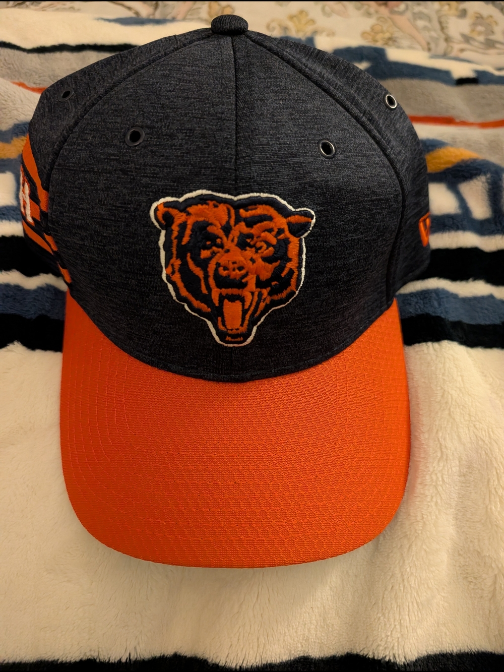 New Era Chicago Bear Logo Cap in Navy and Orange